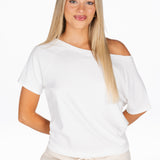 Off The Shoulder Tee - White