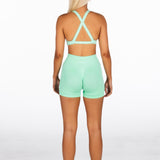 Mini Signature Scrunch Shorts -Mint Green