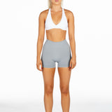 Mini Signature Scrunch Shorts - Light Grey