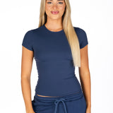 Kikiva Basic Tee -  Navy
