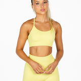 ‘Scoop’ Crop- Olive Yellow