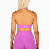 Signature Halter Crop - Midnight Purple