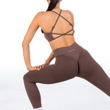 Lycra Seamless Leggings - Hazelnut Brown