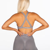 'Infinity' Cross-Back Crop - Grey