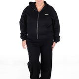 ‘Kikiva’ Lounge Wide Leg Trackpant - Black