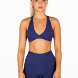 'Infinity' Cross-Back Crop - Dark Blue