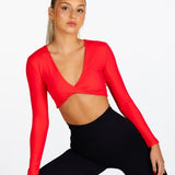 ‘Bella' Twist Long Sleeve - Red