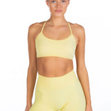 Lycra Seamless Crop - Light Yellow