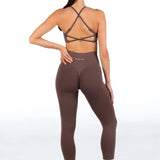 Lycra Seamless Leggings - Hazelnut Brown