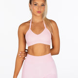 'Layla' Halter Crop - Lush Pink