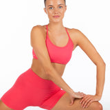 Lycra Seamless Crop - Coral