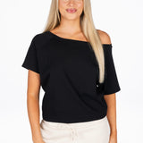 Off The Shoulder Tee - Black