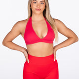 'Lacey Halter' Crop - Poppy Red