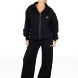 ‘Kikiva’ Lounge Wide Leg Trackpant - Black