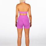 Signature Halter Crop - Midnight Purple