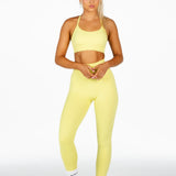 ‘Impact’ Seamless Leggings- Olive Yellow