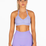 'Layla' Halter Crop - Light Lavender