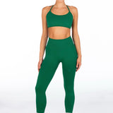 Lycra Seamless Leggings - Dark Green