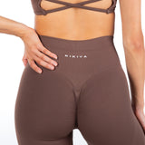 Lycra Seamless Leggings - Hazelnut Brown