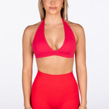 'Lacey Halter' Crop - Poppy Red