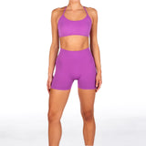 Lycra Seamless Crop - Lilac