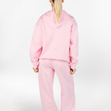 ‘Kikiva’ Lounge Wide Leg Trackpant - Baby Doll