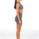 Lycra Seamless Short 4.5" - Smoke Grey