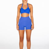 'Layla' Halter Crop - Cobalt