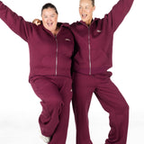 ‘Kikiva’ Lounge Zip Jacket - Wine