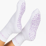 Kikiva 'Bow' Pilates Grip Socks - Baby Purple