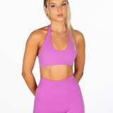 Signature Halter Crop - Midnight Purple