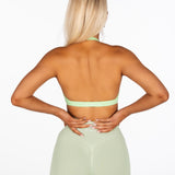 'Layla' Halter Crop - Green