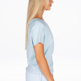 Off The Shoulder Tee - Sky Blue