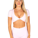 'Bella' Twist Tee - Baby Doll