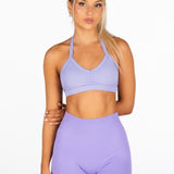 'Layla' Halter Crop - Light Lavender