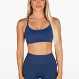 Lycra Seamless Crop - Midnight Blue