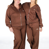 ‘Kikiva’ Lounge Wide Leg Trackpant - Mocha