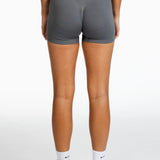 Aria Cross Over Scrunch Shorts - Dark Grey