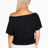 Off The Shoulder Tee - Black