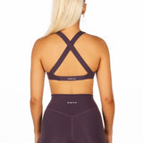 'CoreActive' Twist Crop - Dark Purple