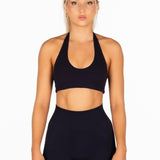 Signature Halter Crop - Black