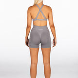 Mini Signature Scrunch Shorts - Grey