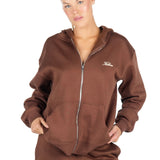 ‘Kikiva’ Lounge Zip Jacket - Mocha