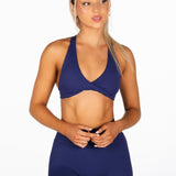 'Infinity' Cross-Back Crop - Dark Blue