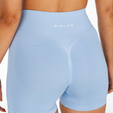 Mini Signature Scrunch Shorts - Sky Blue