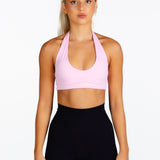 ‘Amelia’ Halter Crop - Baby Pink