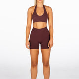 Signature Halter Crop - Burgundy