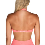 Dynamic Halter Twist Crop - Blossom Pink