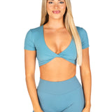 'Bella' Twist Tee - Teal