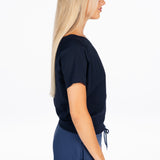 Off The Shoulder Tee - Navy